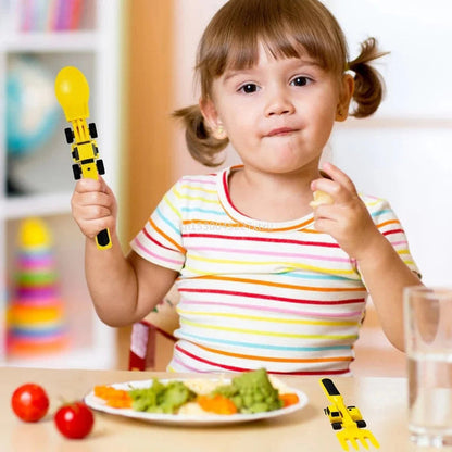 Bulldozer Kindergeschirr Set