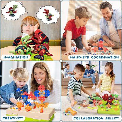 Kreativer Schraubspaß – Dinosaurier Konstruktionsset