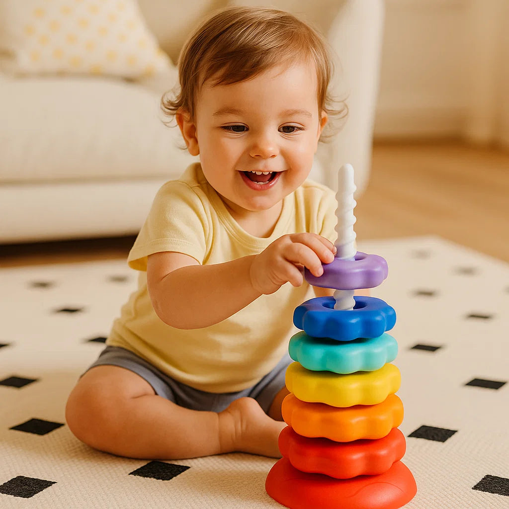 Regenbogen Dreh- und Farbturm Spielzeug