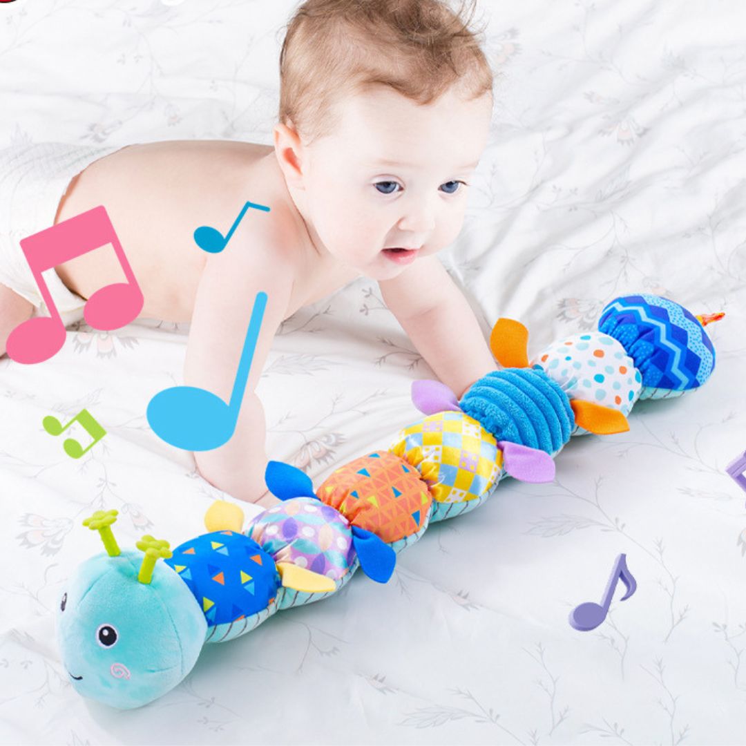 Sensorische Plüsch Rassel Und Musik Raupe