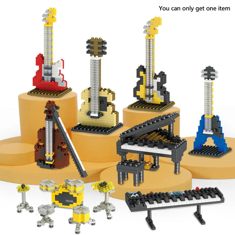 DIY Miniatur Musikinstrument aus Bausteinen – Sammlerset