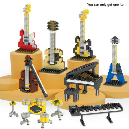 DIY Miniatur Musikinstrument aus Bausteinen – Sammlerset