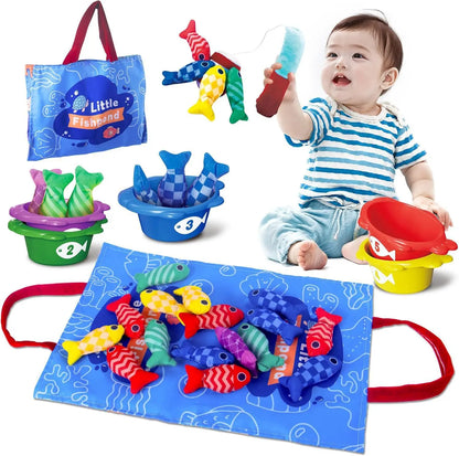 Montessori Plüsch Fischteich Kinderspielzeug