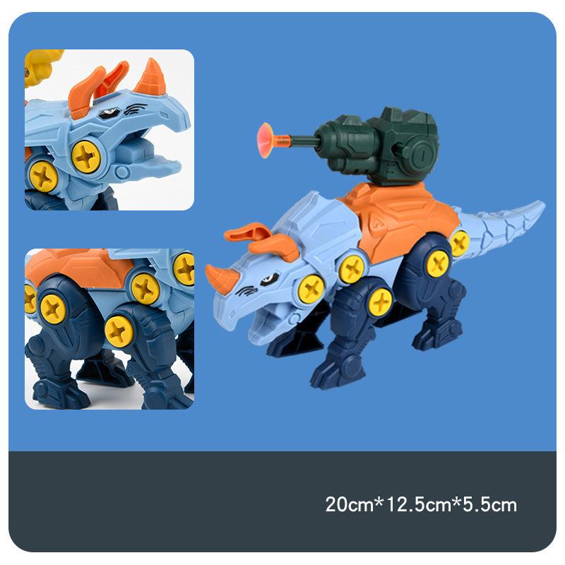 Dinosaurier Schrauben Spielset mit Saugnapf Kanone