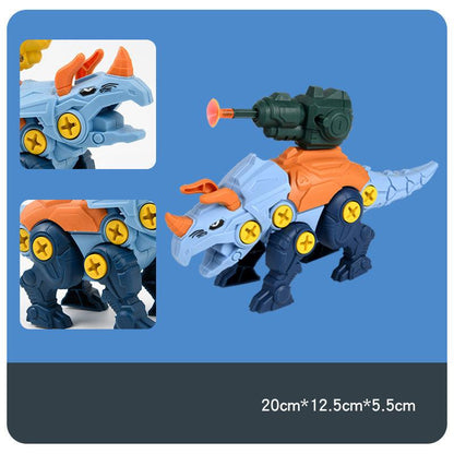 Dinosaurier Schrauben Spielset mit Saugnapf Kanone