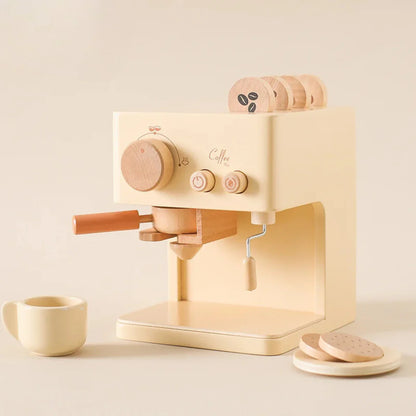 Zukünftige Barista – Espressomaschinen-Set aus Holz für Kinder