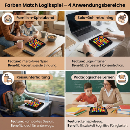Farben Match Logikspiel – Interaktives Kugel-Denkspiel für Kinder & Erwachsene