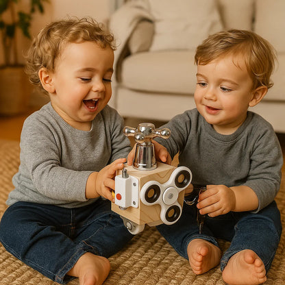 Holz-Aktivitätswürfel für Kleinkinder ⎜ Lernspielzeug zur Förderung der Feinmotorik und des frühen sensorischen Lernens