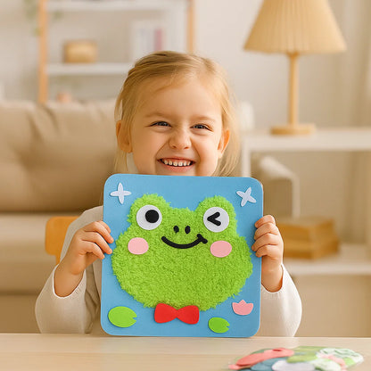 DIY-Bastelset für Kinder zum Thema Tiere ⎜ Kreatives Set zum Selbermachen mit Cartoon-Aufklebern für spielerisches Lernen und Spaß