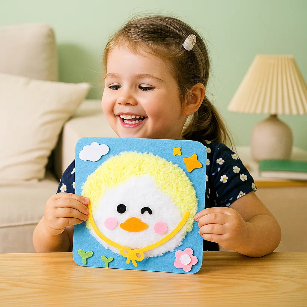 DIY-Bastelset für Kinder zum Thema Tiere ⎜ Kreatives Set zum Selbermachen mit Cartoon-Aufklebern für spielerisches Lernen und Spaß