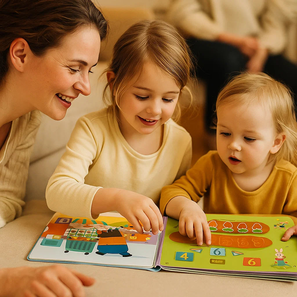 Beschäftigungsbuch für Kleinkinder ⎜ Interaktives Lernbuch mit wiederverwendbaren Aufklebern für spielerischen Lernspaß in der frühen Kindheit