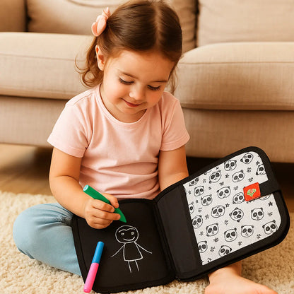Wiederverwendbares Malbuch für Kinder ⎜ Tragbares, abwischbares Malbuch für kreatives Lernen zu Hause und unterwegs