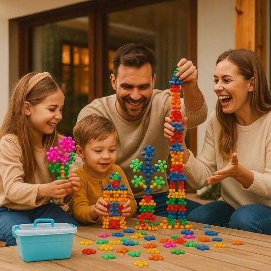 Schneeflocken-Bausteine für Kinder ⎜ Kreatives 3D-Puzzlespielzeug für pädagogischen Spaß und Feinmotorik