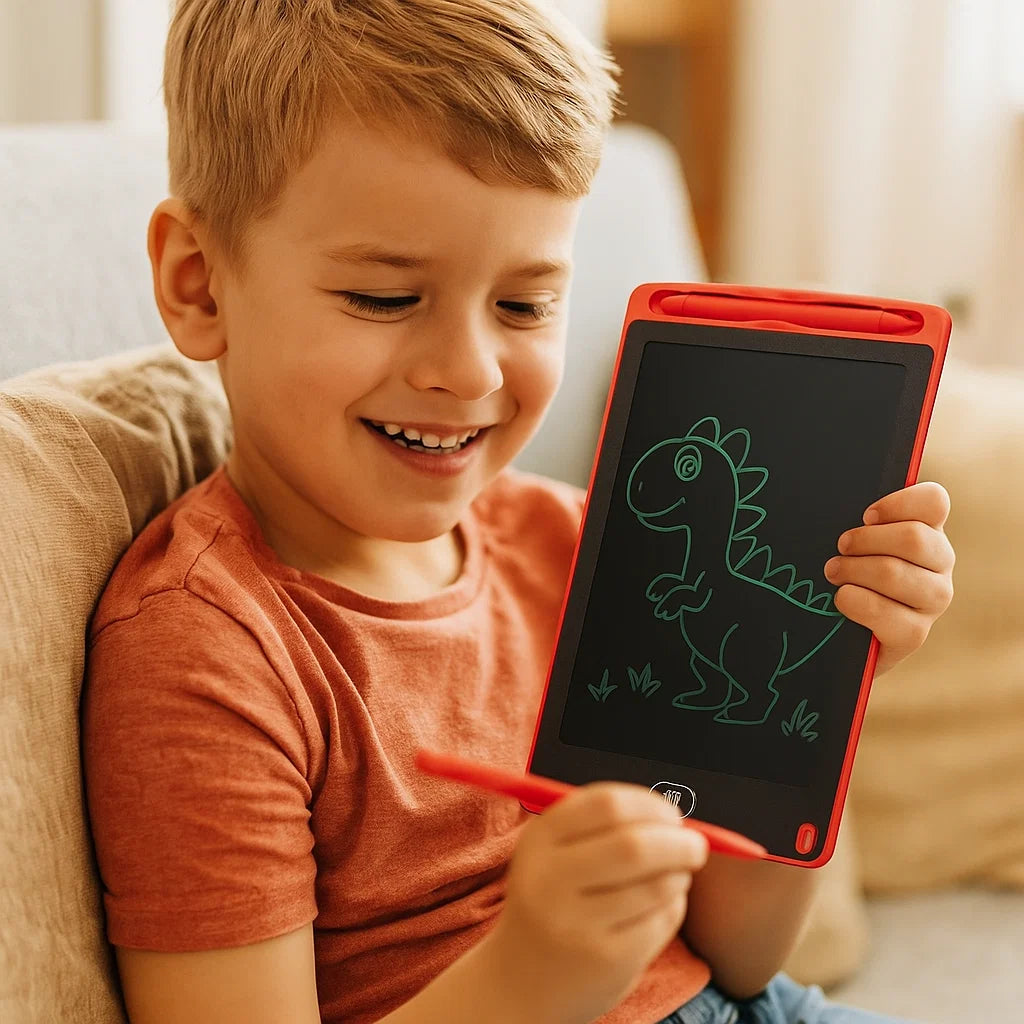 LCD-Zeichentablett für Kinder ⎜ Wiederverwendbare Schreibtafel für kreatives Lernen und sauberes Kritzeln