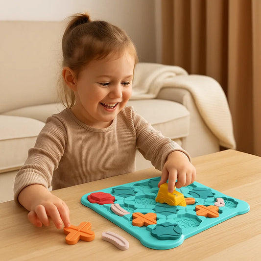Labyrinth-Puzzlespiel für Kinder ⎜ Lernspielzeug mit Kugeln und Auto für logisches Denken und Problemlösen