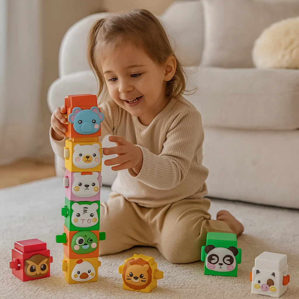 Pädagogisches Montessori Tier Stapelset Bauspielzeug