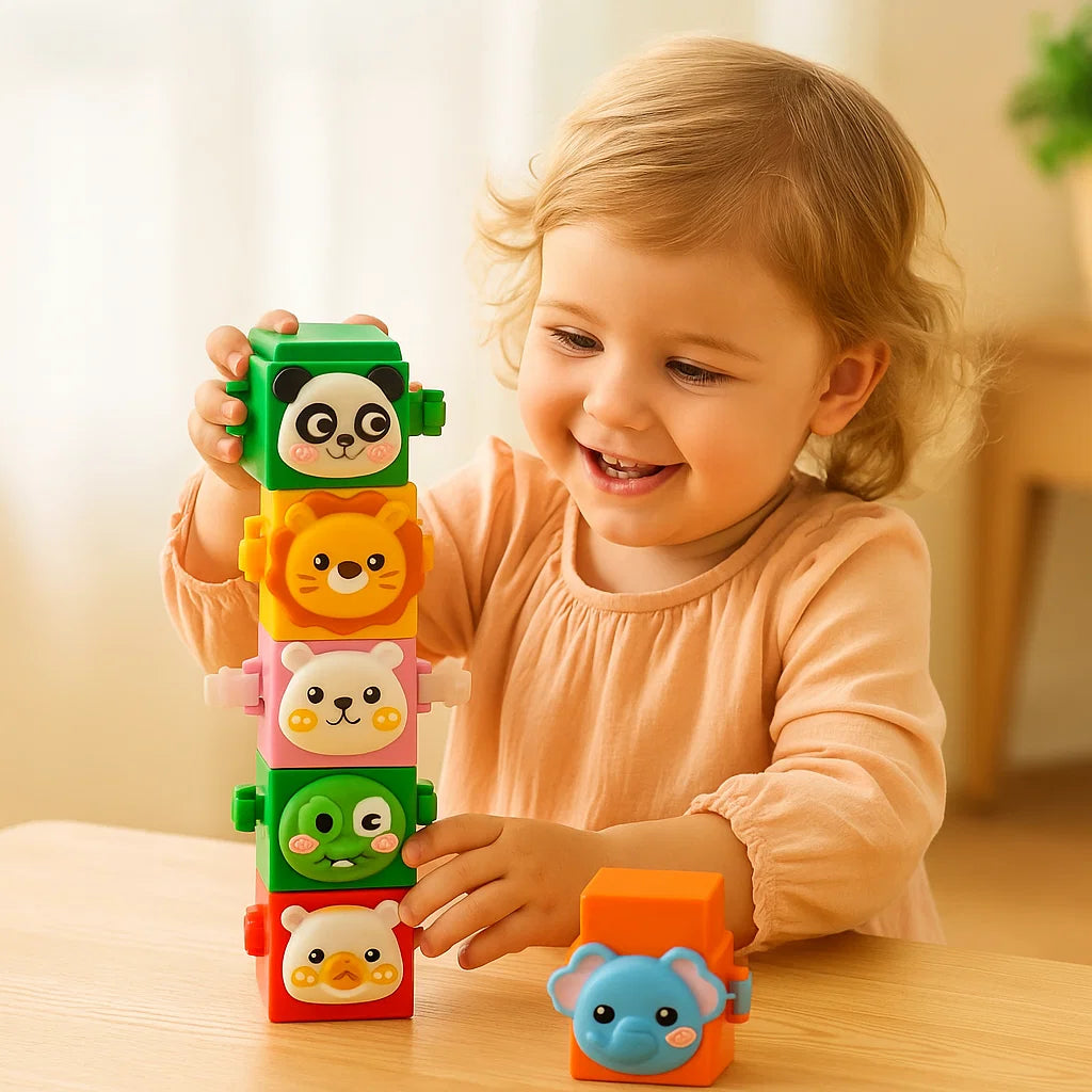 Pädagogisches Montessori Tier Stapelset Bauspielzeug