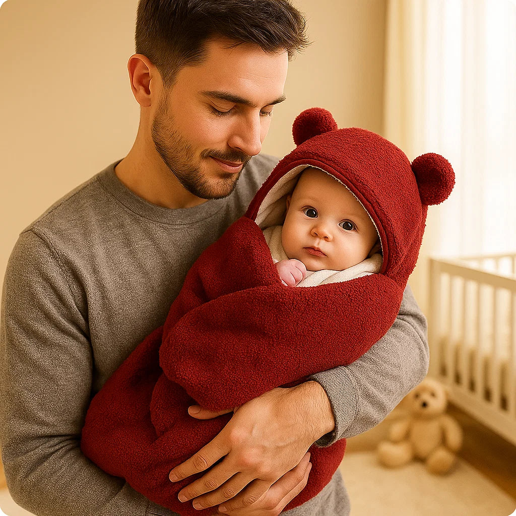 Baby Decke und Schlafanzug im Bärendesign