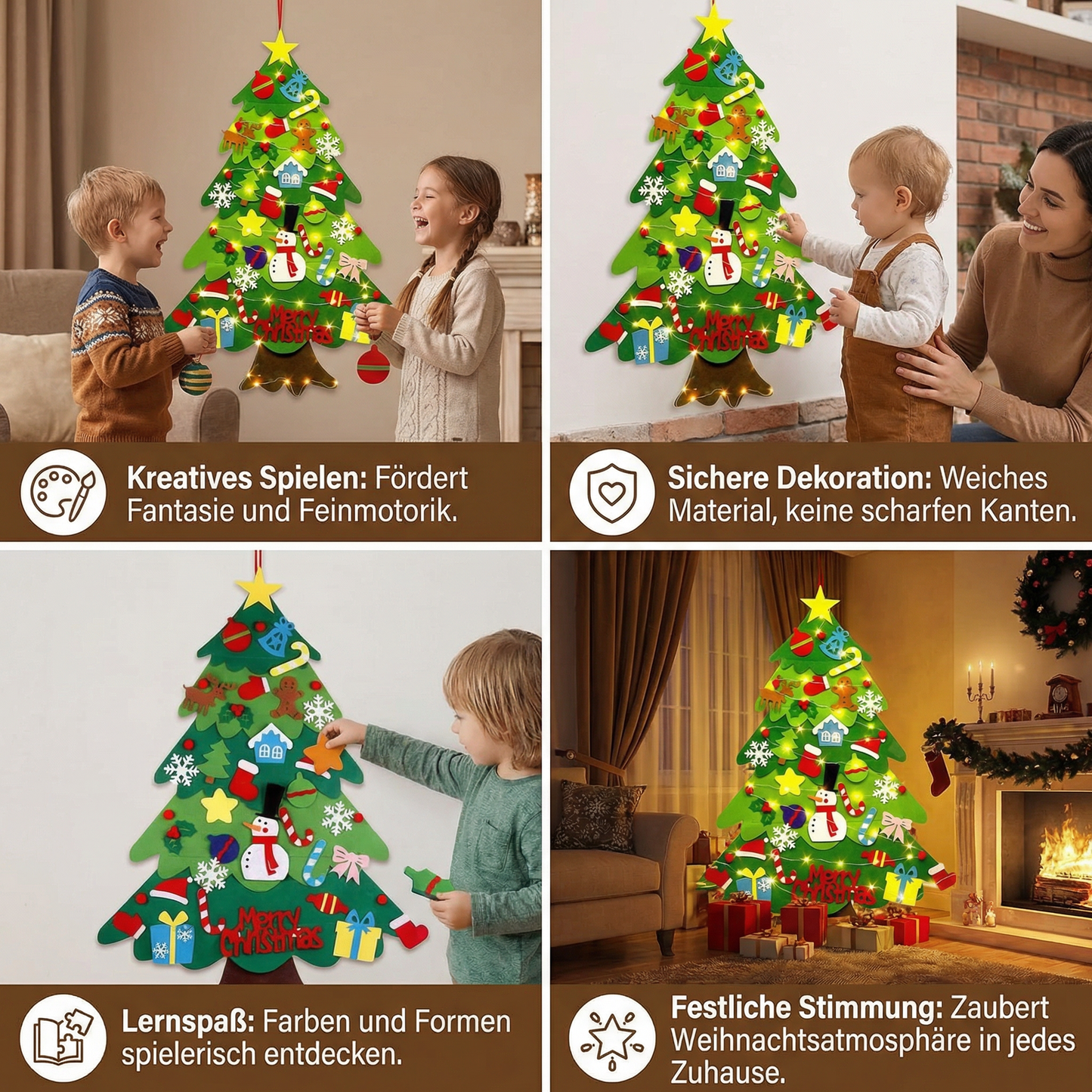 DIY-Filz-Weihnachtsbaum für Kinder