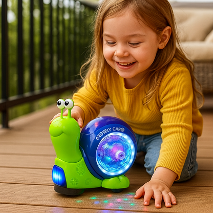 Leuchtende und Musik Spielende Schnecke Krabbelspielzeug