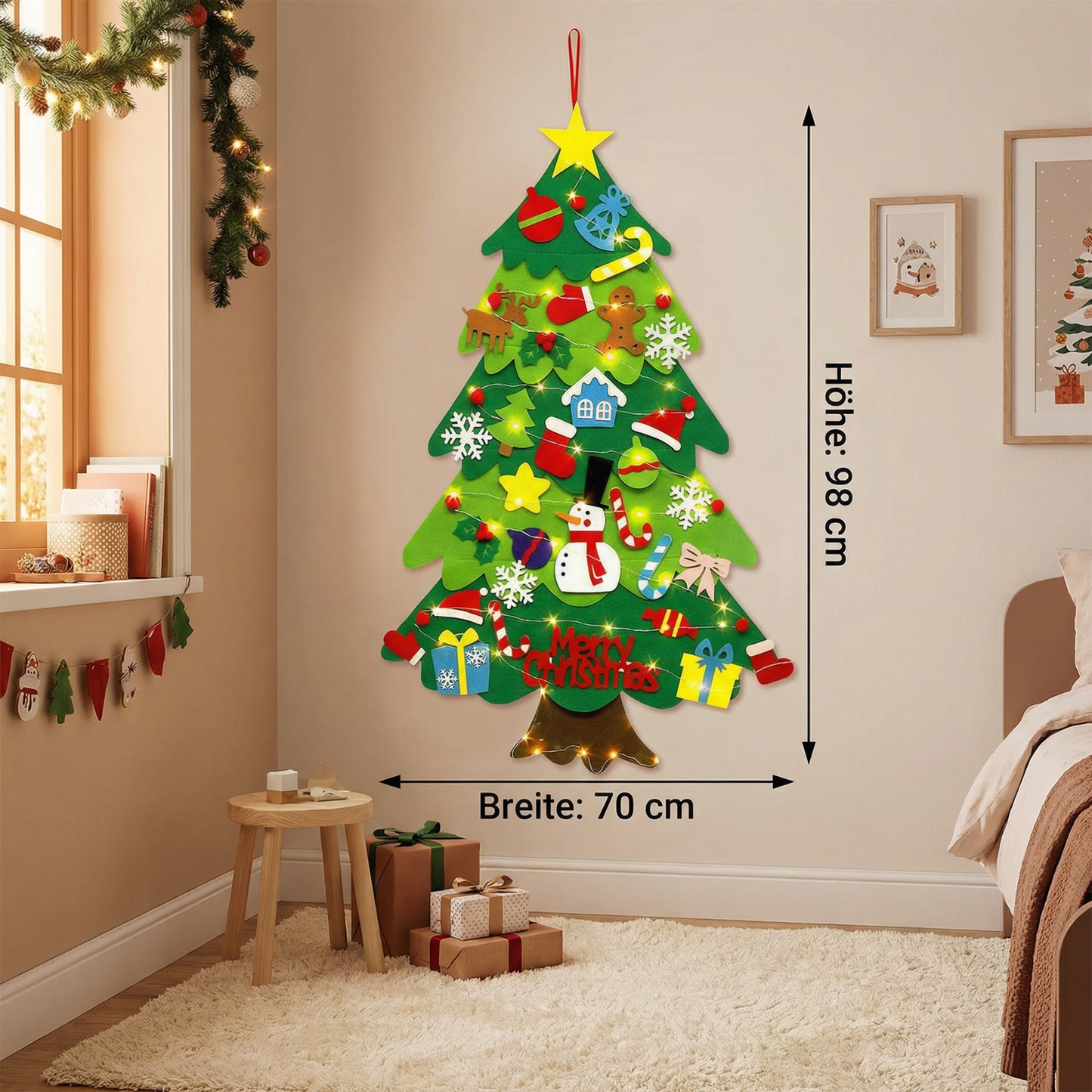 DIY-Filz-Weihnachtsbaum für Kinder