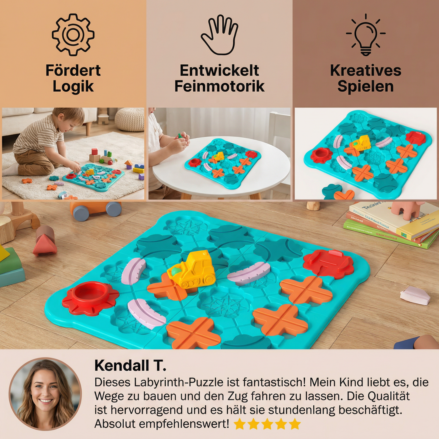 Labyrinth-Straßenpuzzle für Kinder