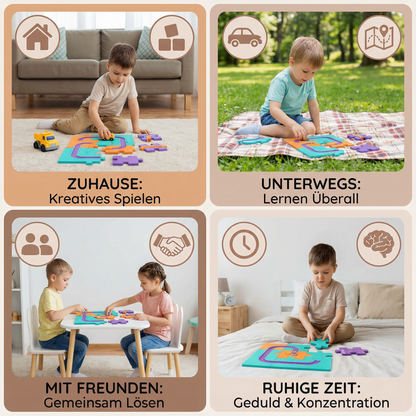Labyrinth-Straßenpuzzle für Kinder