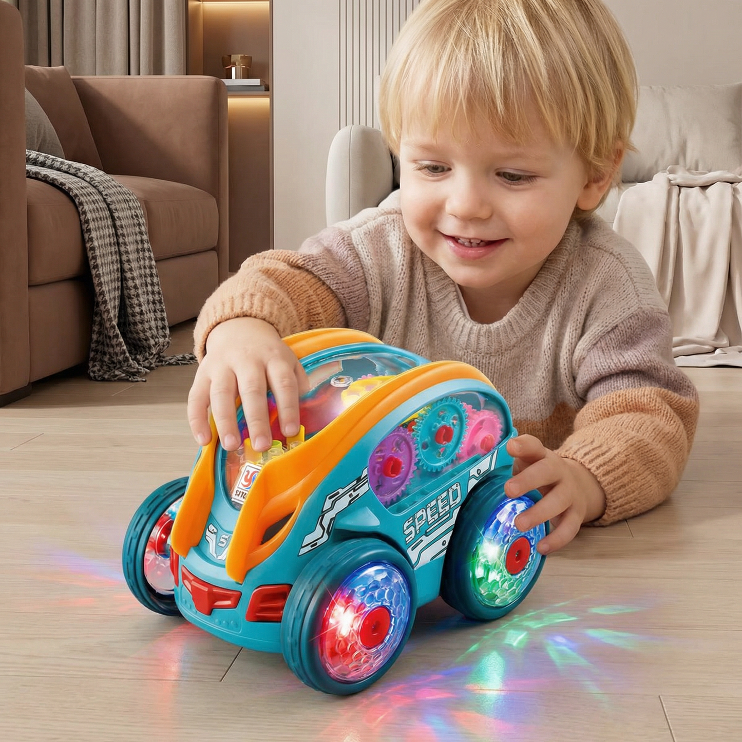 Leuchtendes Purzelbaum Spielauto