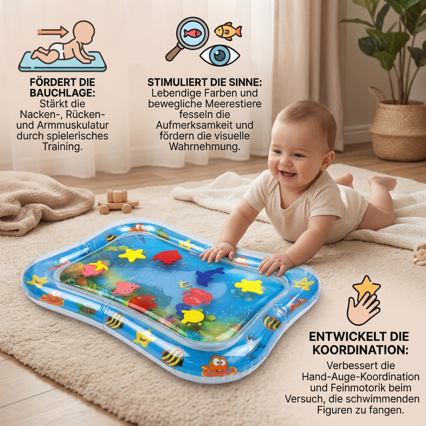 Wassermatte – Bauchlage Zeit für Kinder