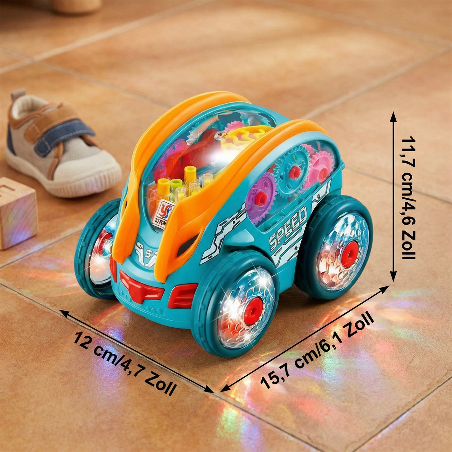 Leuchtendes Purzelbaum Spielauto