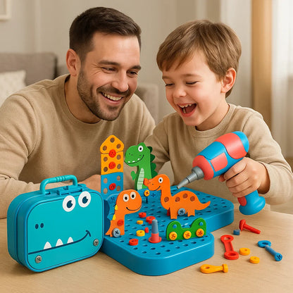 Handwerker Bauset für Kinder im Niedlichen Dino Design