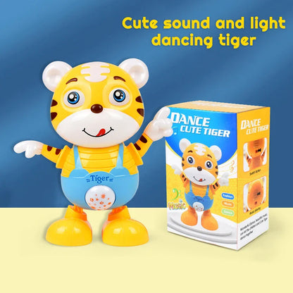 Musikalische Entwicklung – Tanzender Tiger mit Lichtern und Musik