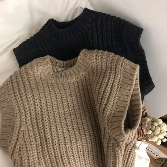 Weicher Strickpullunder – Wärmende Strickweste im Oversize-Look