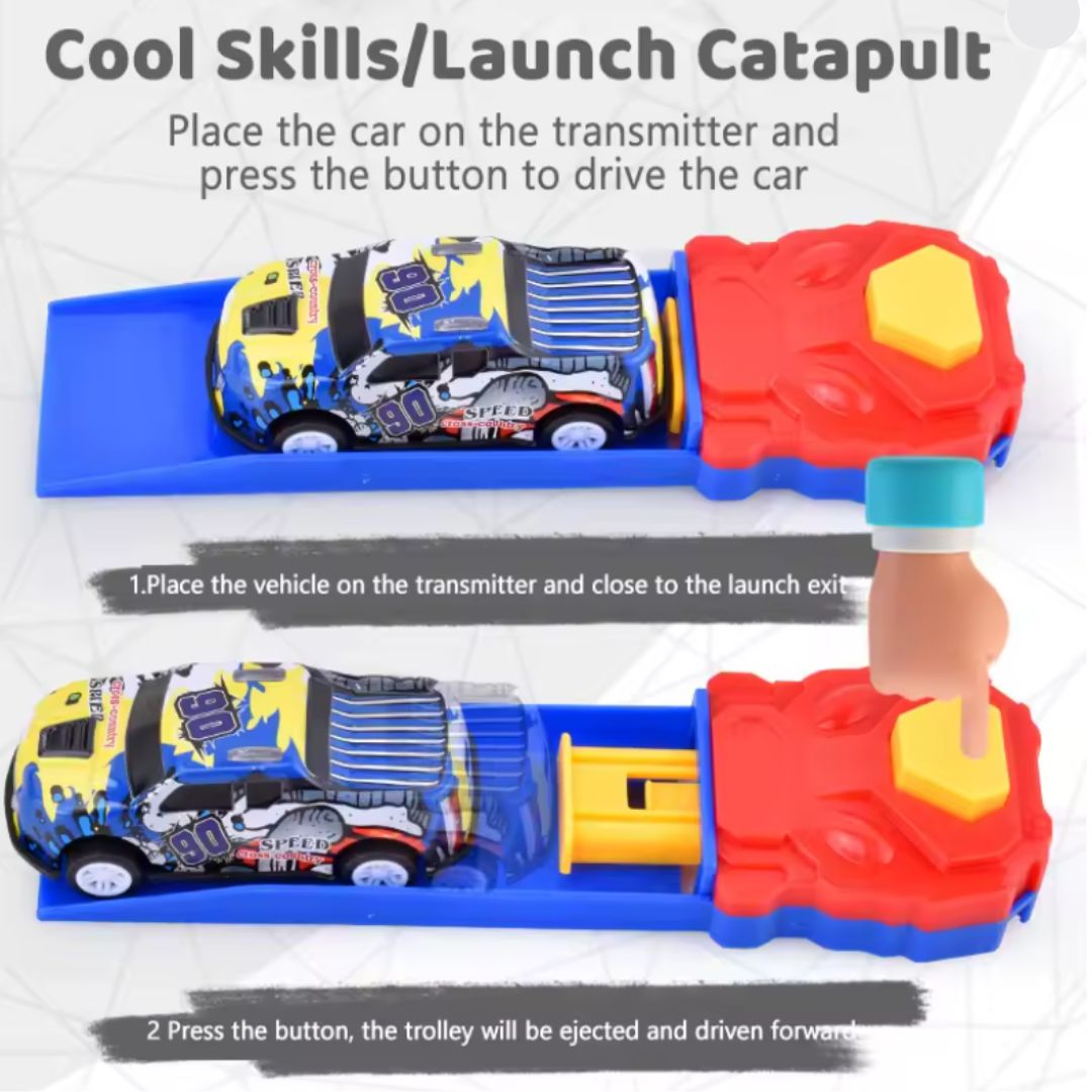 Auto Katapult Rennspiel Set