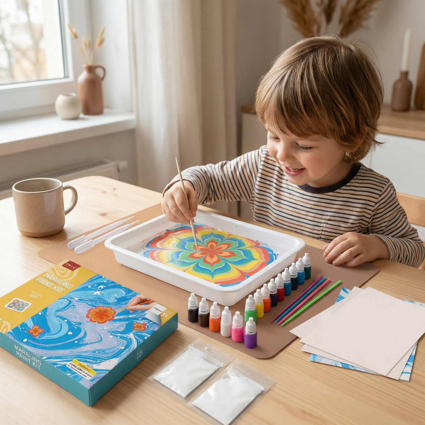 Kreatives Marmor Wasserfarben Spiel Set