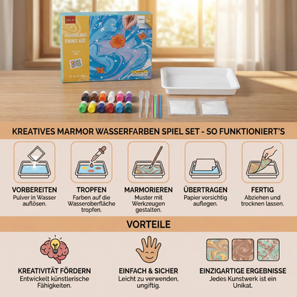 Kreatives Marmor Wasserfarben Spiel Set