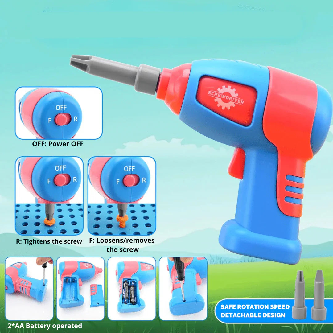 Handwerker Bauset für Kinder im Niedlichen Dino Design