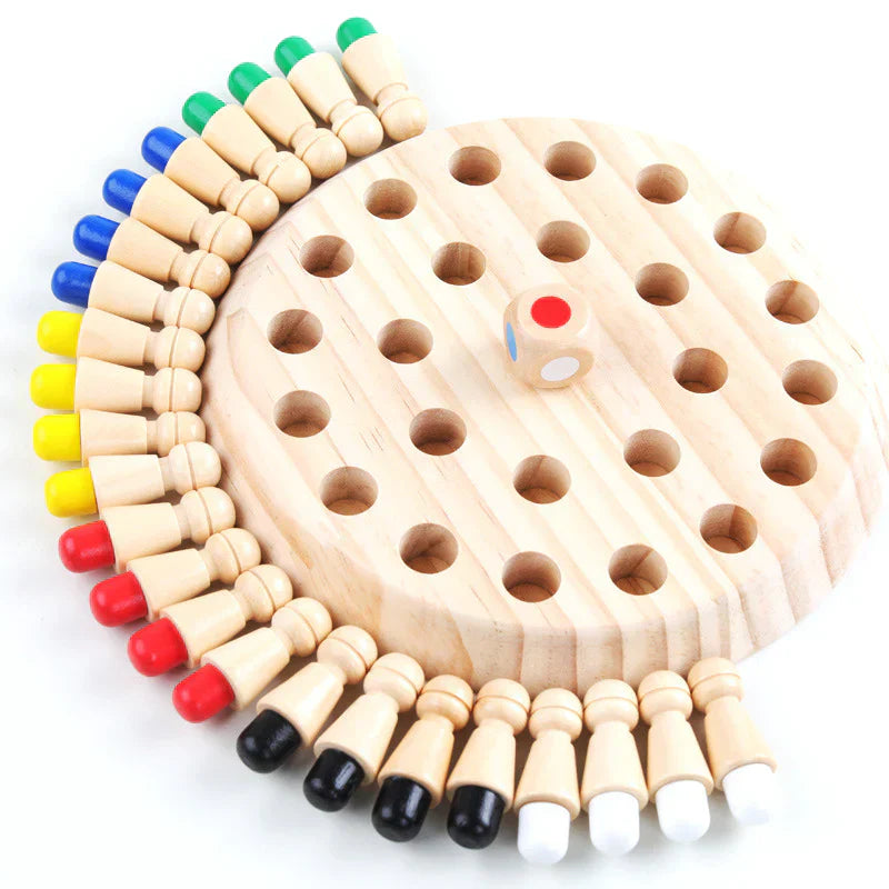Memory-Farben-Zuordnungsspiel für Kinder ⎜ Brettspiel aus Holz zur Verbesserung der Konzentration, Logik und Eltern-Kind-Interaktion