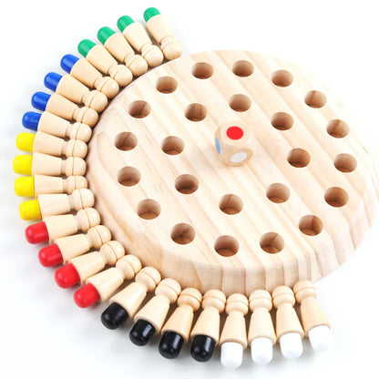 Memory-Farben-Zuordnungsspiel für Kinder ⎜ Brettspiel aus Holz zur Verbesserung der Konzentration, Logik und Eltern-Kind-Interaktion