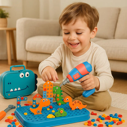 Handwerker Bauset für Kinder im Niedlichen Dino Design
