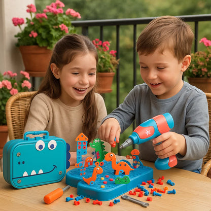 Handwerker Bauset für Kinder im Niedlichen Dino Design
