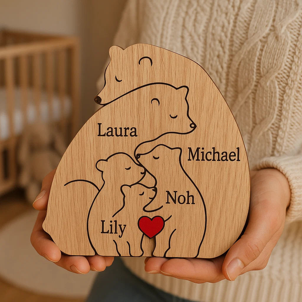 Handgefertigte Personalisierte Bärenfamilie