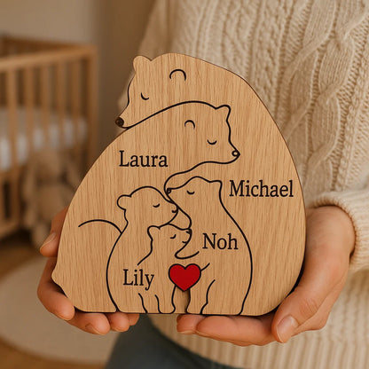 Handgefertigte Personalisierte Bärenfamilie