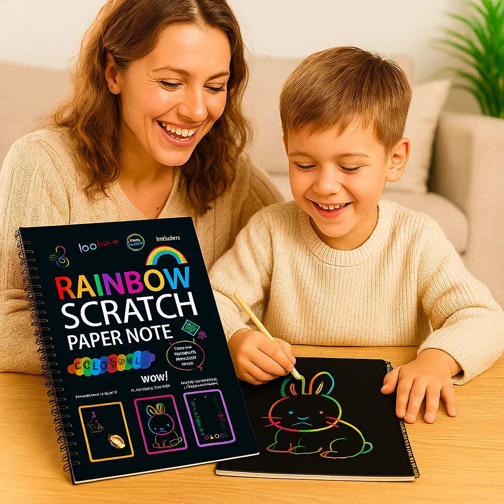 Magisches Regenbogen Kratz Papier