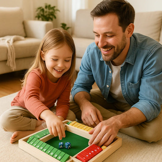 ShutTheBox Familien Klappenspiel 4 Spieler Set