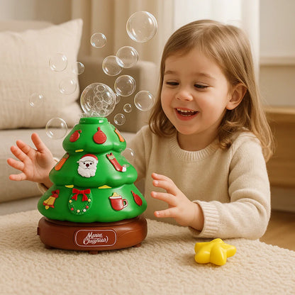 Musik Seifenblasen Weihnachtsbaum mit Sticker zum Dekorieren