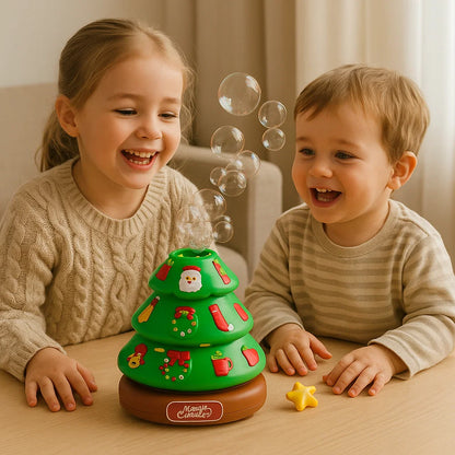 Musik Seifenblasen Weihnachtsbaum mit Sticker zum Dekorieren