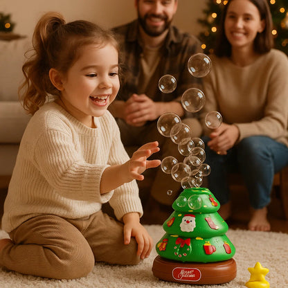 Musik Seifenblasen Weihnachtsbaum mit Sticker zum Dekorieren