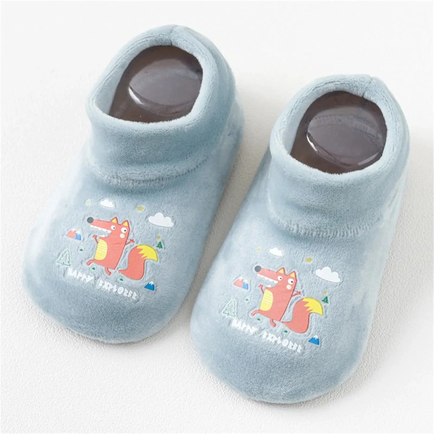 Anti-Rutsch Socken Schuhe für Kinder – Warme Plüsch Hausschuhe