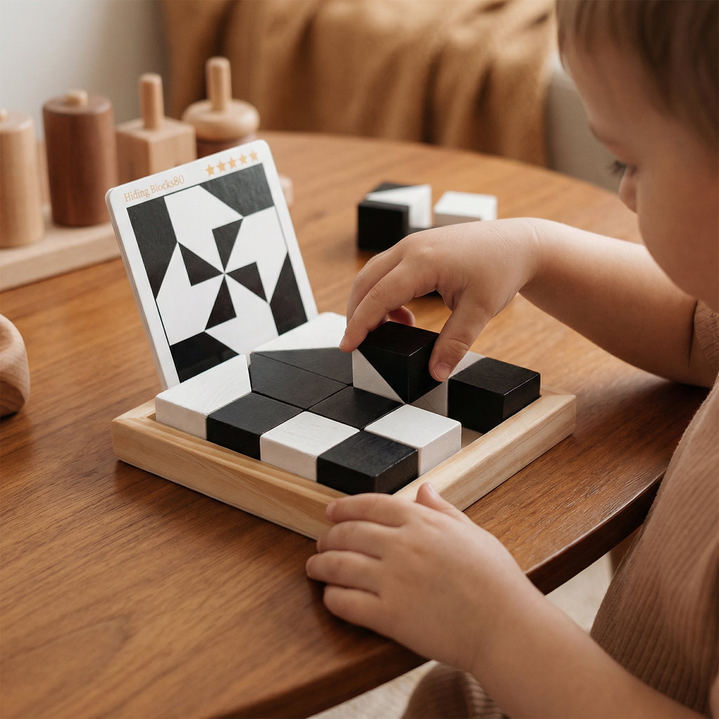 Zweifarbiges Logikrätsel Spiel im Taschenformat